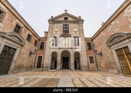 Äußere fcade von Real Monasterio de La Encarnacion (Königliches Kloster der Menschwerdung) Kloster des Ordens der Recolet Augustines. In Madrid entfernt. Stockfoto