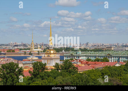 SAINT-Petersburg, Russland, 30. MAI 2018: schöne Stadtbild Blick von der St. Isaak Kathedrale Stockfoto