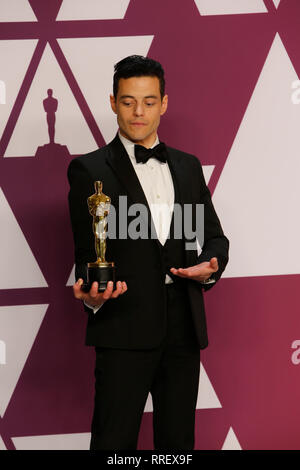 Rami Malek bei den Academy Awards 2019 Stockfoto