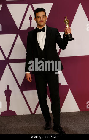 Rami Malek bei den Academy Awards 2019 Stockfoto