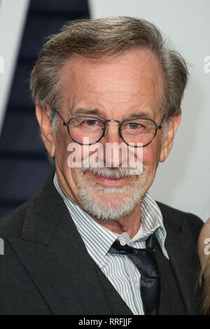 Beverly Hills, Vereinigte Staaten. 24 Feb, 2019. BEVERLY HILLS, Los Angeles, CA, USA - 24. Februar: Regisseur Steven Spielberg kommt an der 2019 Vanity Fair Oscar Party im Wallis Annenberg Center für Darstellende Künste am 24. Februar 2019 in Beverly Hills, Los Angeles, Kalifornien, USA. (Foto von Xavier Collin/Image Press Agency) Quelle: Bild Presse Agentur/Alamy leben Nachrichten Stockfoto