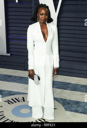 Beverly Hills, Vereinigte Staaten. 24 Feb, 2019. BEVERLY HILLS, Los Angeles, CA, USA - 24. Februar: Danai Gurira kommt an der 2019 Vanity Fair Oscar Party im Wallis Annenberg Center für Darstellende Künste am Februar 24, 2019 in Beverly Hills, Los Angeles, Kalifornien, Vereinigte Staaten. (Foto von Xavier Collin/Image Press Agency) Quelle: Bild Presse Agentur/Alamy leben Nachrichten Stockfoto