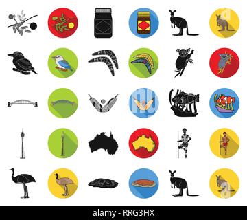 Aborigine, Anemone, Attribute, Australien, Australien, Kugel, Fledermäuse, schwarz, flach, Boomerang, Niederlassung, Brücke, Gebäude, Clownfisch, Sammlung, Land, Kricket, gekreuzt, Kultur, Design, Funktionen, Flagge, Essen, Hafen, Icon, Illustration, interessante, isoliert, Känguru, Koala, Kookaburra, Logo, Mimose, Ort, Bevölkerung, Königin, Satz, Zeichen, Sitzen, Verbreitung, Sydney, Symbol, Territorium, Turm, Reisen, Uluru, Vector, Victoria, Web, gelb Vektor Vektoren, Stock Vektor