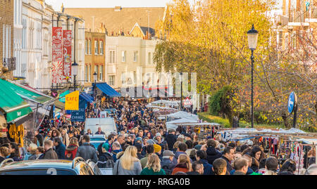 Portobello Road Market, in Notting Hill, London, England, Vereinigtes Königreich, Europa Stockfoto