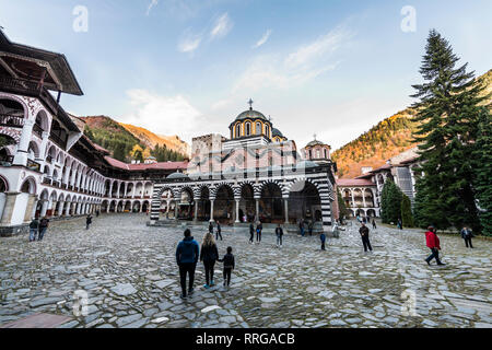 Kirche der Geburt der Jungfrau und Mutter, UNESCO-Weltkulturerbe, Rila Kloster Rila Berge, Bulgarien, Europa Stockfoto