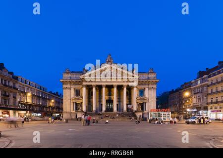 Die Place de la Bourse, Brüssel, Belgien, Europa Stockfoto