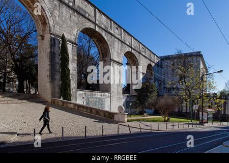 Alte Aquädukt, Lissabon, Portugal, Europa Stockfoto
