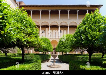 Palazzo Piccolomini, Weltkulturerbe der UNESCO, Pienza, Toskana, Italien, Europa Stockfoto