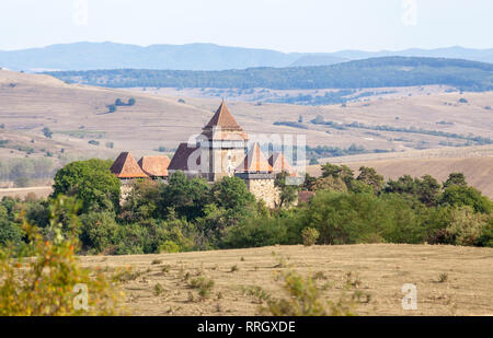 Deutsch-Weißkirch Wehrkirche: Lutheraner Wehrkirche in Deutsch-Weißkirch, Brasov Grafschaft, in der Region Transsilvanien Rumänien Stockfoto