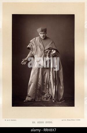 Herr Henry Irving als Kardinal Wolsey in "Henry VIII", 1892, W&D Downey Stockfoto
