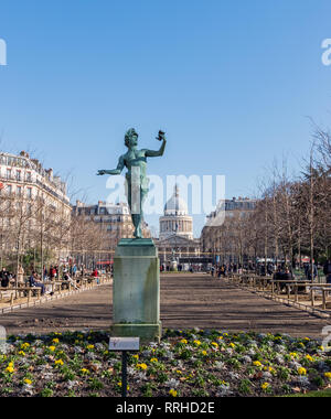 Griechische Schauspieler Statue in der Luxembourg Garten - Paris, Frankreich Stockfoto