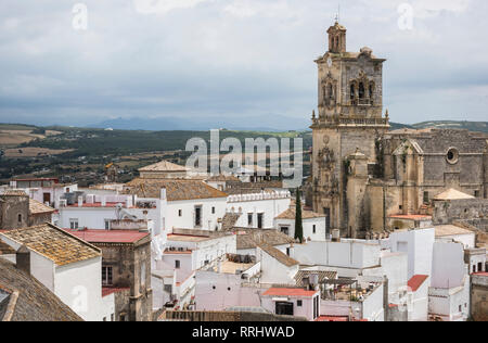 Kirche von San Pedro, Arcos de la Frontera, Provinz Cádiz, Andalusien, Spanien, Europa Stockfoto