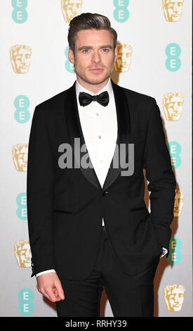 Schottische Schauspieler Richard Madden besucht die EE British Academy Film Awards in der Royal Albert Hall in London. 10. Februar 2019 © Paul Treadway Stockfoto