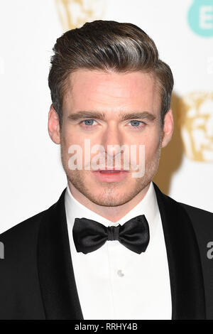 Schottische Schauspieler Richard Madden besucht die EE British Academy Film Awards in der Royal Albert Hall in London. 10. Februar 2019 © Paul Treadway Stockfoto