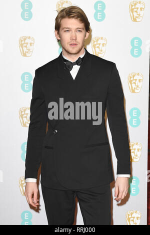 Englisch Schauspieler Joe Alwyn besucht die EE British Academy Film Awards in der Royal Albert Hall in London. 10. Februar 2019 © Paul Treadway Stockfoto