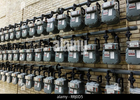 Gas meter Milwaukee Wisconsin Stockfoto