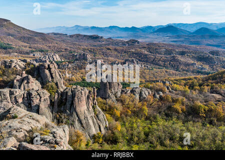 Kaleto Rock Festung, den Blick auf die Felsformationen, Belogradchik, Bulgarien, Europa Stockfoto