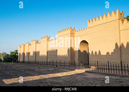 Rekonstruierten Ruinen von Babylon, Irak, Naher Osten Stockfoto
