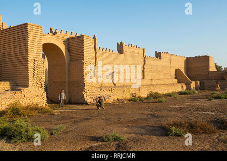 Rekonstruierten Ruinen von Babylon, Irak, Naher Osten Stockfoto