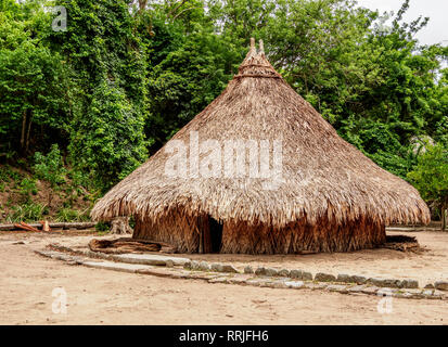 Kogi Hütte, Pueblito Chairama, Tayrona National Natural Park, Magdalena Abteilung, Karibik, Kolumbien, Südamerika Stockfoto