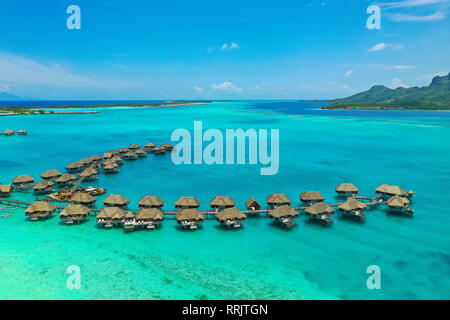 Four Seasons Bora Bora Resort, Bora Bora, Gesellschaftsinseln, Französisch-Polynesien; Südpazifik Stockfoto