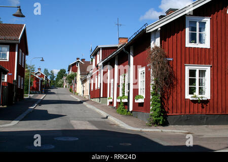 Traditionelle schwedische Rote Häuser Stockfoto