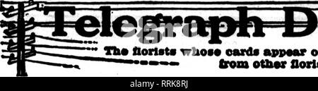 . Floristen Review [microform]. Blumenzucht. JANDAET 11, 1917. Die Floristen Review 57. • * • Th" Floristen whos * Karten ein "p" ar auf tlio Pacos oarrylnc dieser Kopf, Aro prapavtd zu fin ordors **&gt; - von ottiar Florist * für lokale dcUvory auf Tli* naual Basis*. Bitte beachten Sie, dass diese Bilder sind von der gescannten Seite Bilder, die digital für die Lesbarkeit verbessert haben mögen - Färbung und Aussehen dieser Abbildungen können nicht perfekt dem Original ähneln. extrahiert. Chicago: Floristen Pub. Co Stockfoto