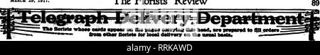 . Floristen Review [microform]. Blumenzucht. Am 29. März. 1917. Der Floristen. INDEX DER STÄDTE VON führenden Handelsunternehmen Floristen für iMiKeB von AdTerttacmeiits, die ceneral Alptaab" tloaI Index Advert) B" ment" AKBOir, O. ICoFarlanda AXBAKT konsultieren. N. T. Bosenr, die ALTOOKA, PA. ICyen&amp; Roi. AXS.lA. "Eine XembU Oreenhouaea ANlf AKBOS. HIOH. Kodak, Florist ATLAKTA. OA. Lawrence Floral Oo. ATZ. AVIIO OITT. N. J. Edwards Floral Hall ATTSOSA. Krank. Aurora Smely Oreenhouse Co. Joa. M. BASEKSFXELD. OAL. Hoap-Projekt. A. X. BALTDCO &Amp; E. XD. Fest ft Bona, S. BATAyiA, N.Y., Stroh ft Bona, L.0. Schlacht OB' K, XI. Stockfoto