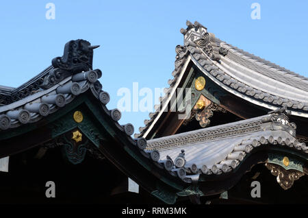 Nishi Hongan-Ji, historisches Denkmal des alten Kyoto und UNESCO-Weltkulturerbe Stockfoto