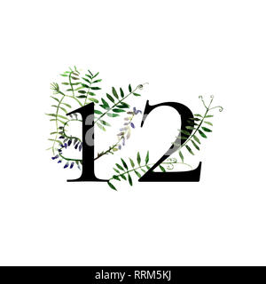 Elegante postcarg und Einladung Vorlage mit Aquarell wilde Wiese Blumen Vogelwicke für Ihr Design. Stockfoto