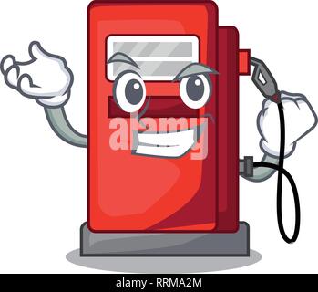 Erfolgreiche gosoline Pumpe in das Maskottchen isoliert Stock Vektor