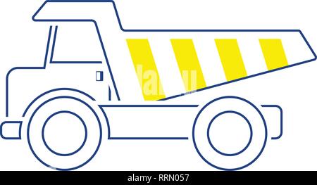 Symbol der Tipper. Thin Line Design. Vector Illustration. Stock Vektor