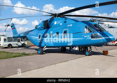 Multi-purpose Transport Hubschrauber Mi-38 auf der Messe der internationalen Luft- und Raumfahrt salon MAKS-2011, Russland Stockfoto