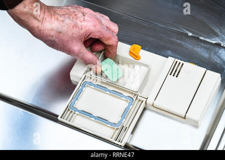 Tab., Spülmaschine, Geschirrspülmaschine, Registerkarte Stockfoto