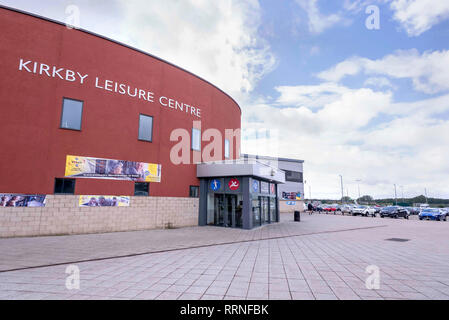 Kirkby Sport- und Freizeitzentrum Eröffnung neuer Fußball-Service. Knowsley Rat. Stockfoto