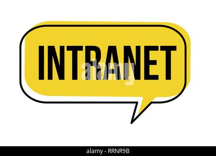 Intranet Sprechblase auf weißem Hintergrund, Vector Illustration Stock Vektor