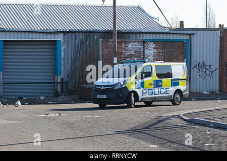 Die Szene auf Norwood Road, Bordesley Grün, wo der 17-jährige Hazrat Umar erstochen wurde und am Montag getötet wurden, wird der dritte Teenager in vierzehn Tagen zum Tod in Birmingham zu Erstochen werden. Stockfoto