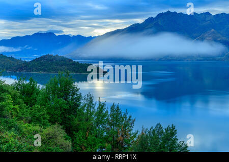 Ozeanien, Neuseeland, Aotearoa, South Island, Queenstown, Laka Wakatipu Stockfoto