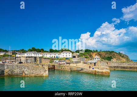 11. Juni 2018: Charlestown, Cornwall, UK - Das Dorf im Sommer. Charlestown ist oft in Film und Fernsehen, weil es die unberührte und verwendet Stockfoto