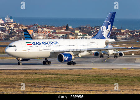 Istanbul/Türkei, 12. Februar 2019: Airbus A300 der Iran airtour Istanbul neue Flughafen (ISL/LFTM) Stockfoto