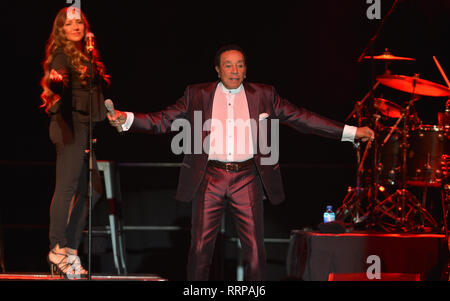 Smokey Robinson führt auf der Bühne im Hard Rock Event Center in Seminole Hard Rock Hotel & Casino Hollywood Florida. Mit: Smokey Robinson Wo: Hollywood, Florida, United States Wenn: 25 Jan 2019 Credit: Johnny Louis/WENN.com Stockfoto