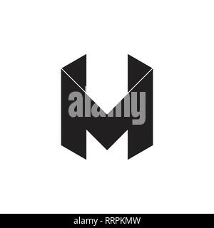 Buchstabe m Einfache geometrische logo Vektor Stock Vektor