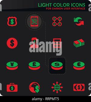 Devisenwechsel Symbole gesetzt Stock Vektor