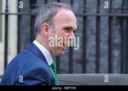 Downing Street, London, UK, 26. Feb 2019 - Gavin Barwell - Nummer 10 Stabschef fährt von Downing Street Nr.10 nach der Teilnahme an der wöchentlichen Kabinettssitzung. Credit: Dinendra Haria/Alamy leben Nachrichten Stockfoto