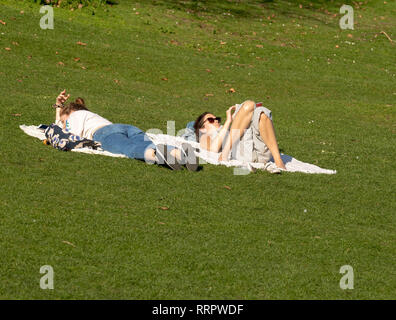 St. James Park, London, 26. Februar 2019 UK Wetter, unseasonable sonnigen Tag im Februar in St. James Park in London Quelle: Ian Davidson/Alamy leben Nachrichten Stockfoto