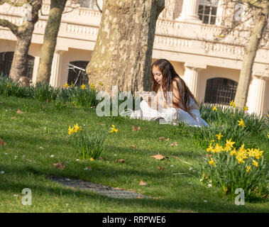 St. James Park, London, 26. Februar 2019 UK Wetter, unseasonable sonnigen Tag im Februar in St. James Park in London Quelle: Ian Davidson/Alamy leben Nachrichten Stockfoto