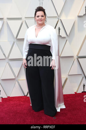 Februar 2019 - Hollywood, Kalifornien, USA - 24. Februar 2019 - Hollywood, Kalifornien - Melissa McCarthy. 91. Annual Academy Awards der Academy of Motion Picture Arts and Sciences im Hollywood & Highland Center. Foto: AdMedia Stockfoto