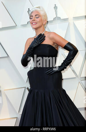 Februar 2019 - Hollywood, Kalifornien, USA - 24. Februar 2019 - Hollywood, Kalifornien - Lady Gaga. 91. Annual Academy Awards der Academy of Motion Picture Arts and Sciences im Hollywood & Highland Center. Foto: AdMedia Stockfoto