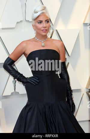 Februar 2019 - Hollywood, Kalifornien, USA - 24. Februar 2019 - Hollywood, Kalifornien - Lady Gaga. 91. Annual Academy Awards der Academy of Motion Picture Arts and Sciences im Hollywood & Highland Center. Foto: AdMedia Stockfoto