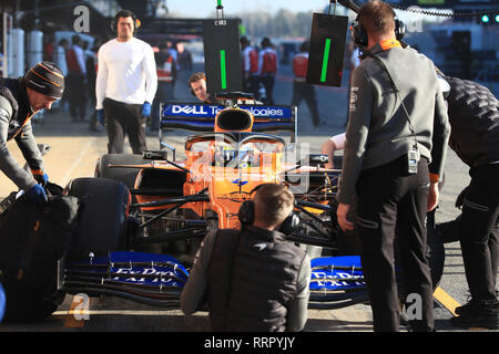 Circuit de Barcelona-Catalunya, Barcelona, Spanien. 26 Feb, 2019. Formel 1 Test Tag 5; McLaren, Lando Norris Credit: Aktion plus Sport/Alamy leben Nachrichten Stockfoto